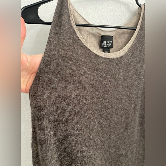 Eileen Fisher Wool Viscose Blend Scoop Neck Knit Tank Size PS Petite Small SOFT - Picture 3 of 8